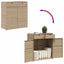 opbevaringsskab til haven 105x55x113 cm polyrattan beige