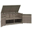 opbevaringsskab til haven 110x55x60,5 cm polyrattan grå