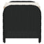 haveskammel med hynde 58x46x46 cm polyrattan sort