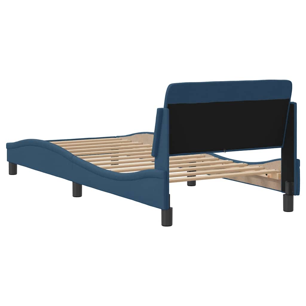 sengeramme med sengegavl Dover Blå 80x200 cm Stof