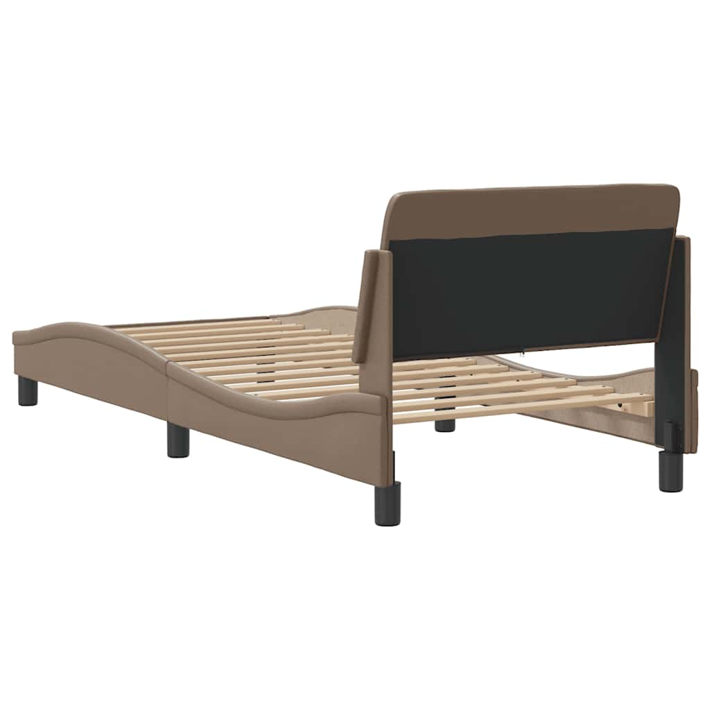 sengeramme Dover 80x200 cm kunstlæder cappuccinofarvet