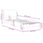 sengeramme Dover 80x200 cm kunstlæder cappuccinofarvet