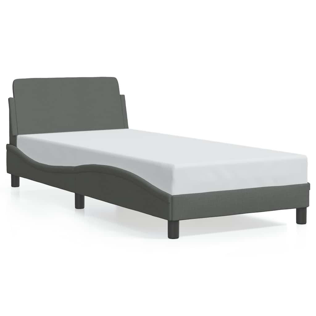 sengeramme Dover Mørkegrå 90x190 cm Stof