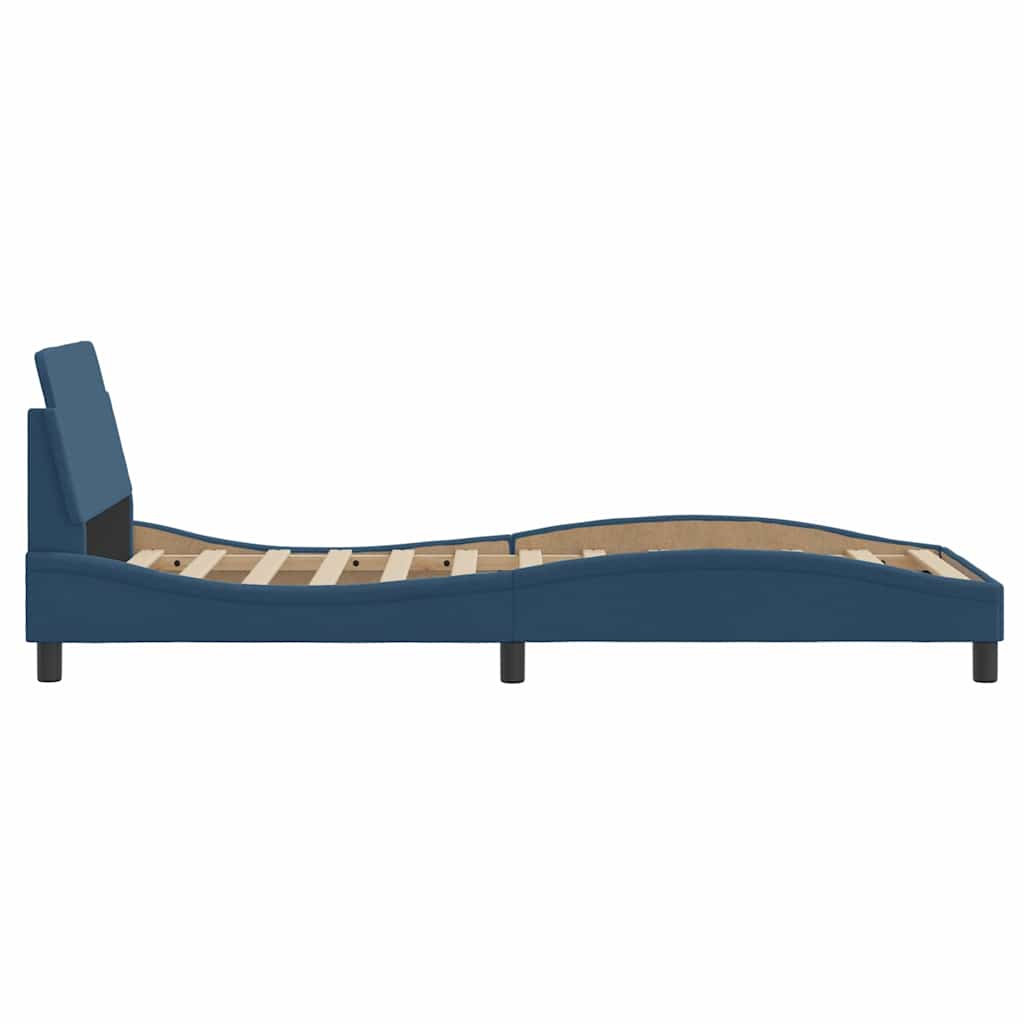 sengeramme med sengegavl Dover Blå 90x190 cm Stof