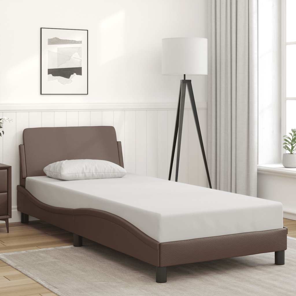 sengeramme Dover 90x190 cm kunstlæder brun