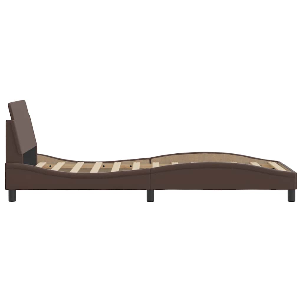 sengeramme Dover 90x190 cm kunstlæder brun