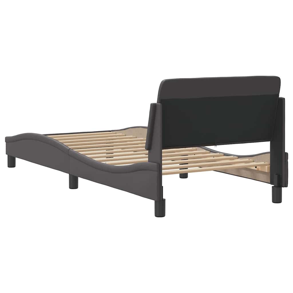 sengeramme Dover 90x190 cm kunstlæder grå