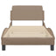 sengeramme Dover 90x190 cm kunstlæder cappuccinofarvet