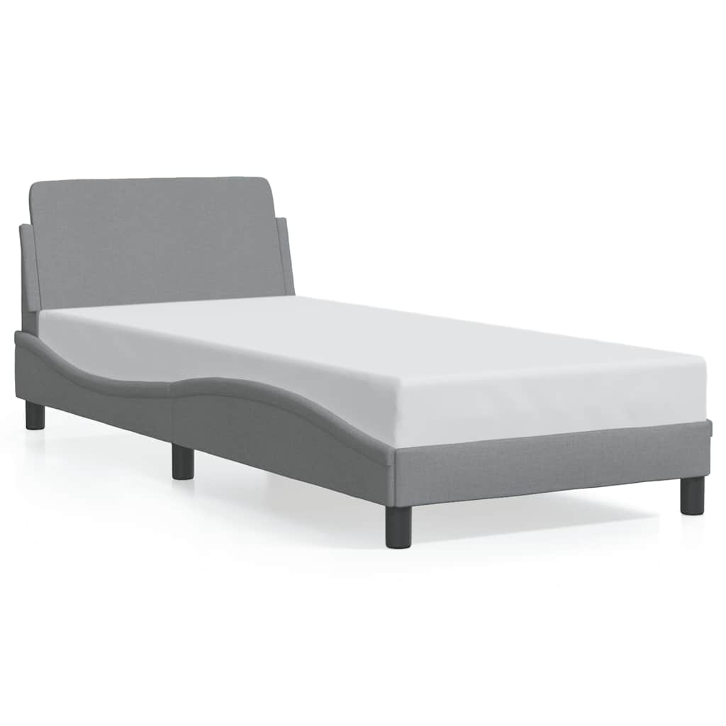 sengeramme Dover Lysegrå 90x200 cm Stof