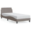 sengeramme med sengegavl Dover Taupe 90x200 cm Stof