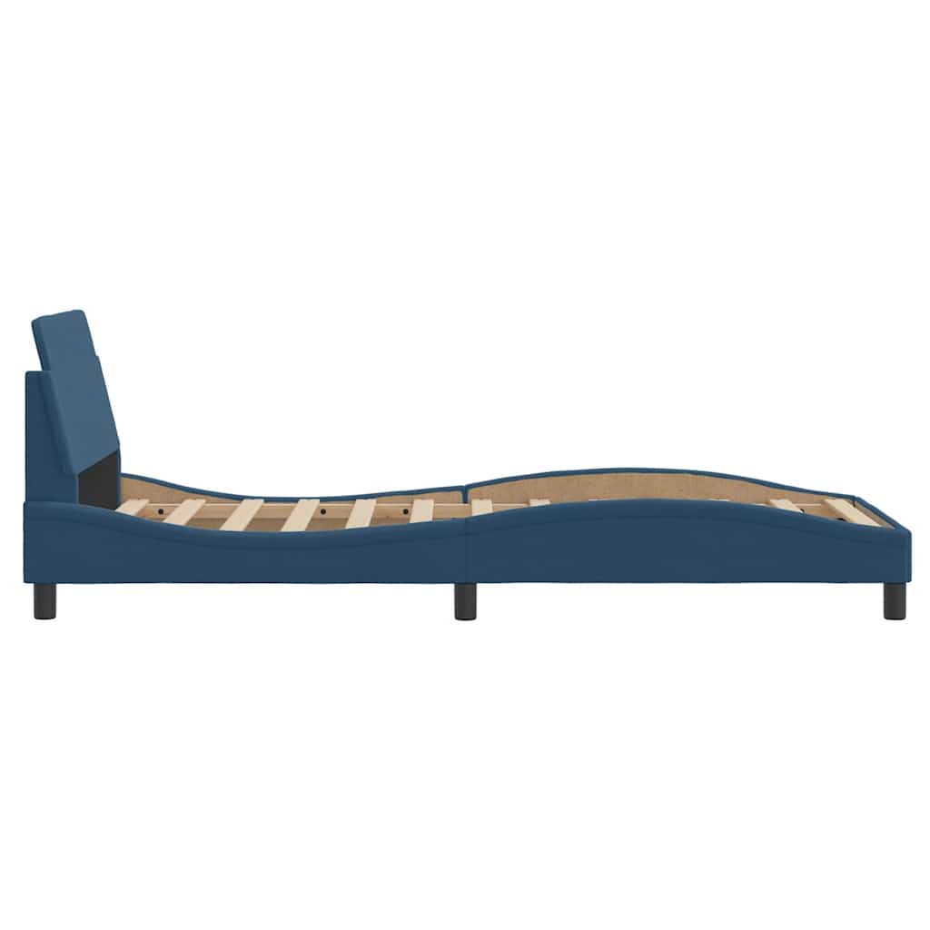 sengeramme med sengegavl Dover Blå 90x200 cm Stof