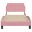 sengeramme med sengegavl Dover Pink 90x200 cm Fløjl
