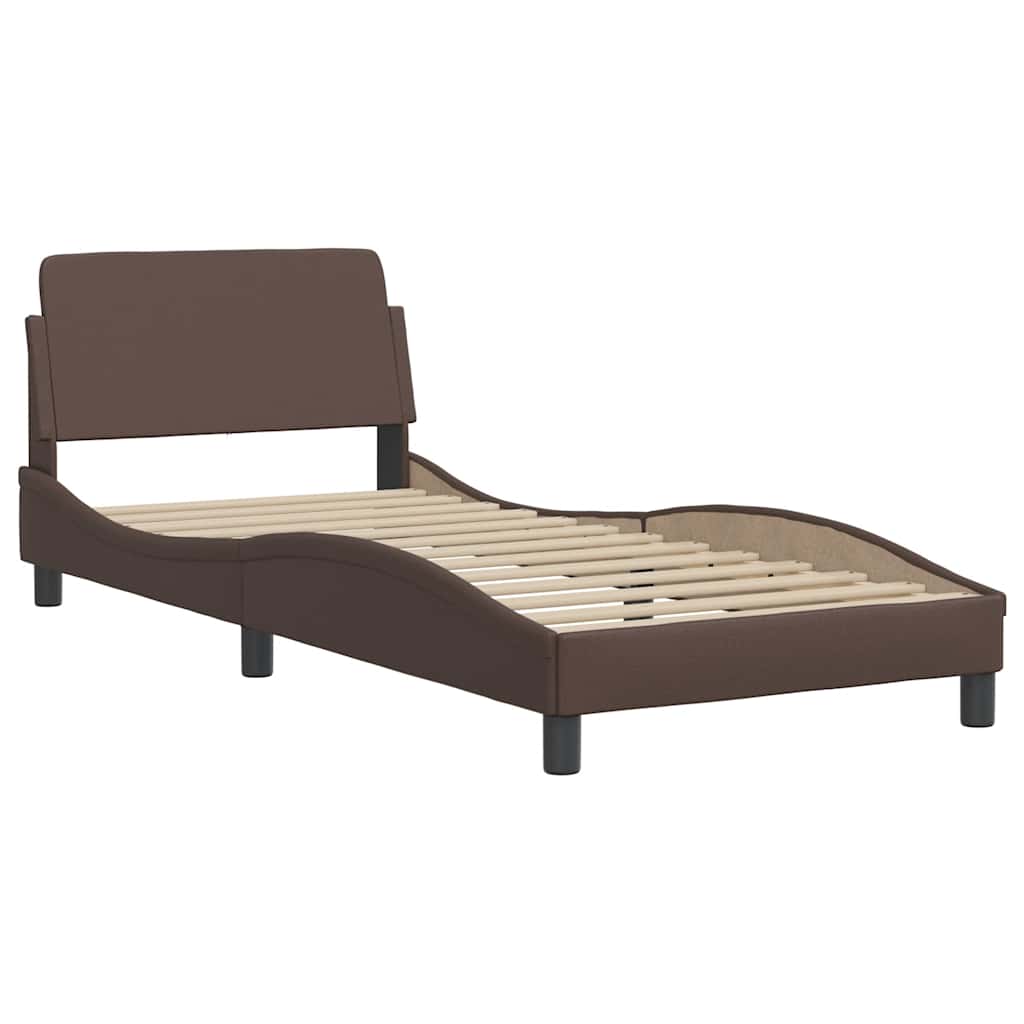 sengeramme Dover 90x200 cm kunstlæder brun