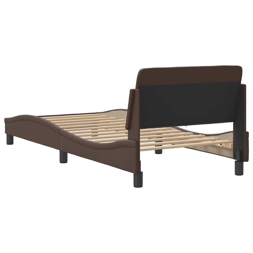 sengeramme Dover 90x200 cm kunstlæder brun