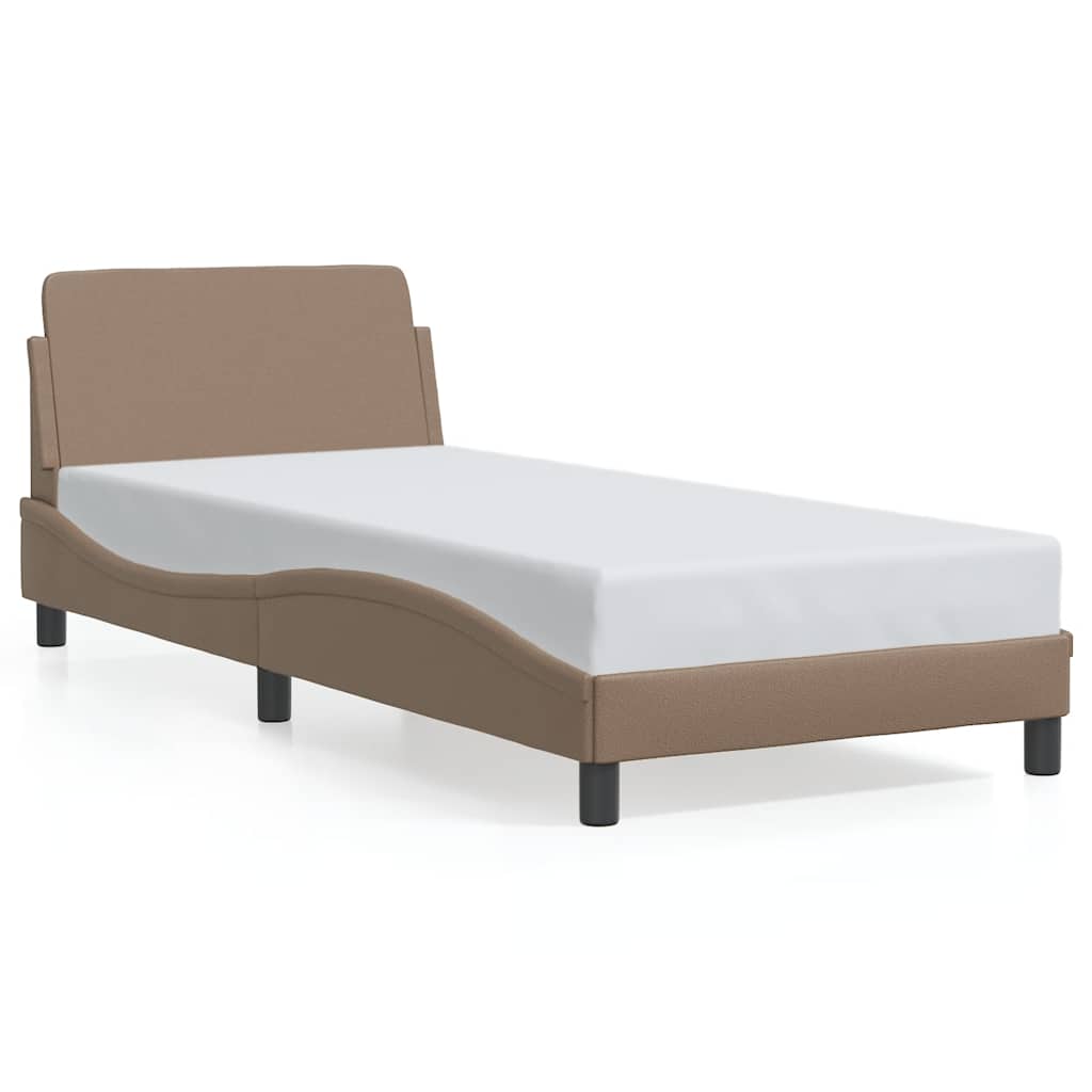 sengeramme Dover 90x200 cm kunstlæder cappuccinofarvet