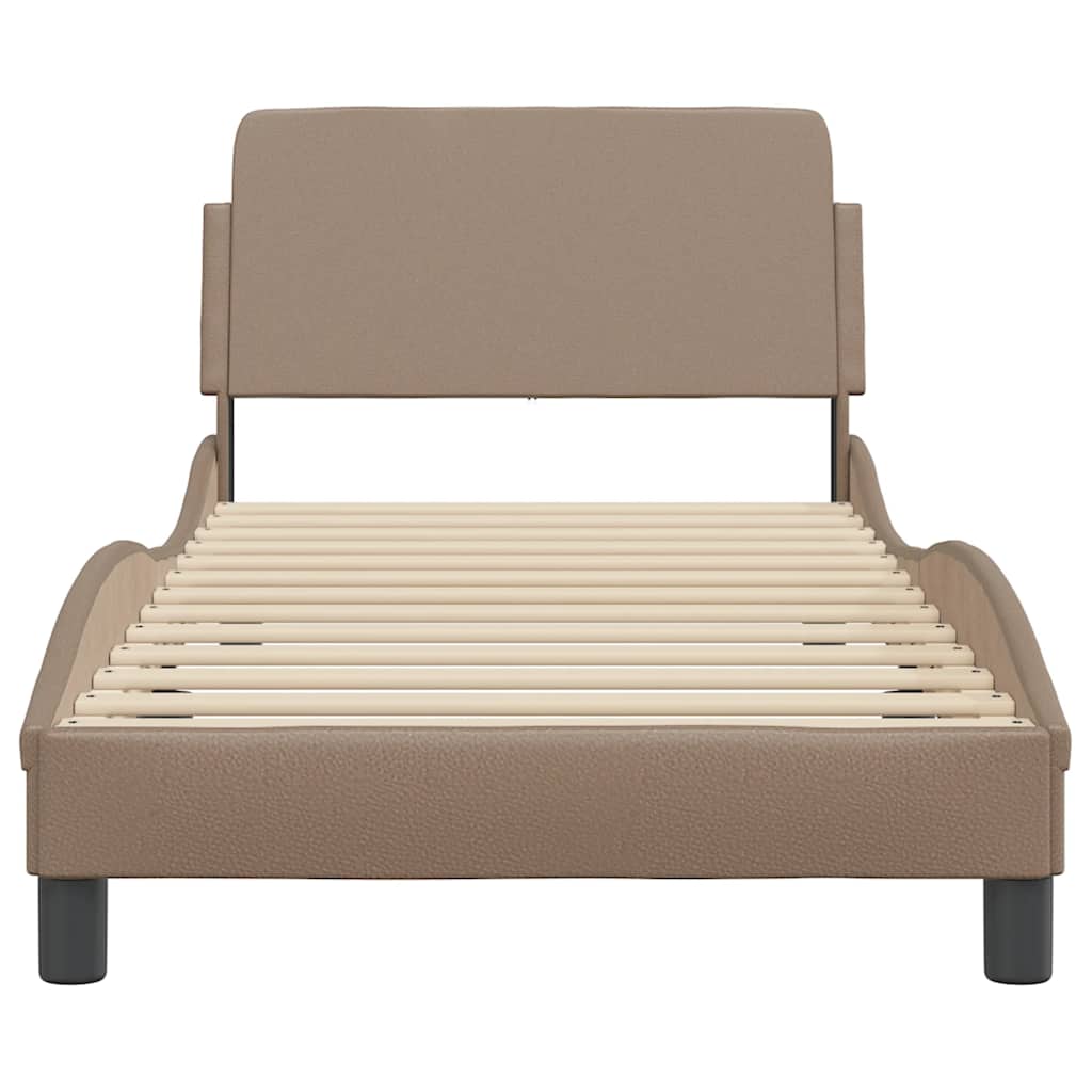 sengeramme Dover 90x200 cm kunstlæder cappuccinofarvet