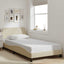 sengeramme Dover Creme 100x200 cm Stof