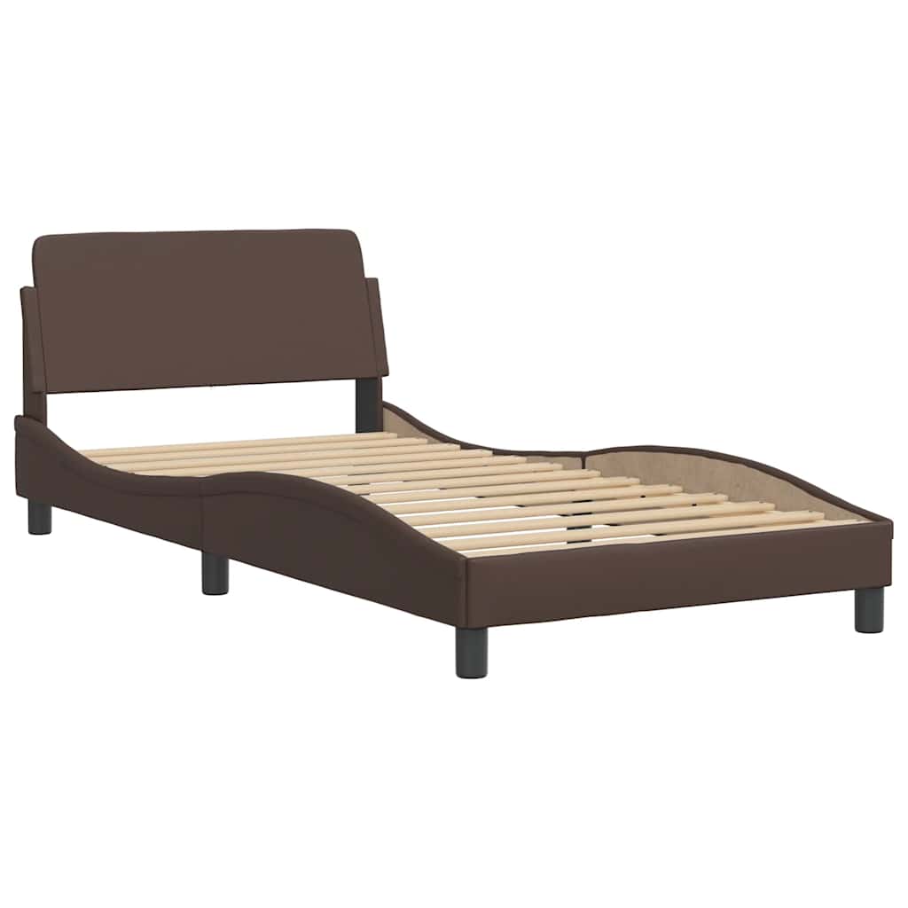 sengeramme Dover 100x200 cm kunstlæder brun