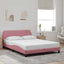 sengeramme med sengegavl Dover Pink 120x200 cm Fløjl