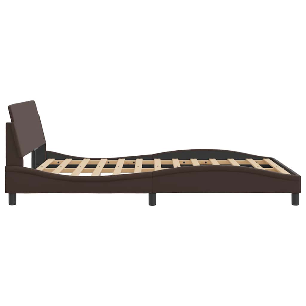 sengeramme Dover 120x200 cm kunstlæder brun