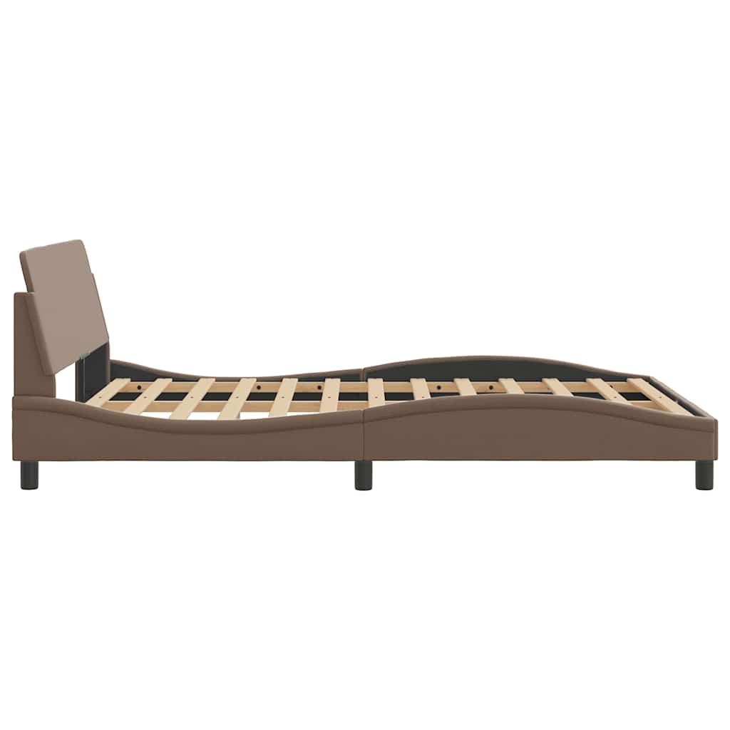 sengeramme Dover 120x200 cm kunstlæder cappuccinofarvet