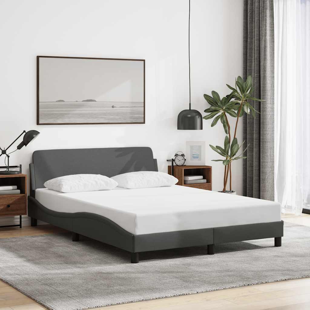 sengeramme Dover 140x190 cm stof mørkegrå