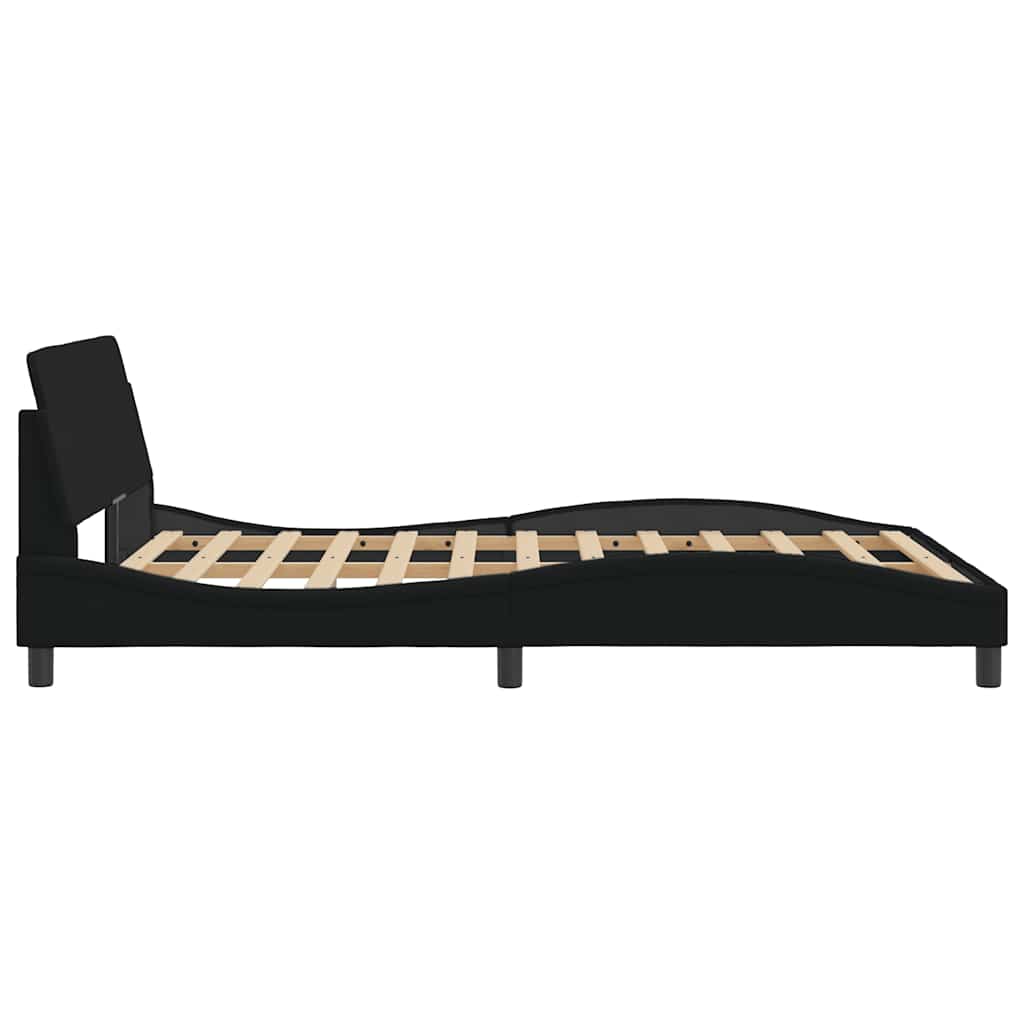 sengeramme Dover 140x190 cm stof sort