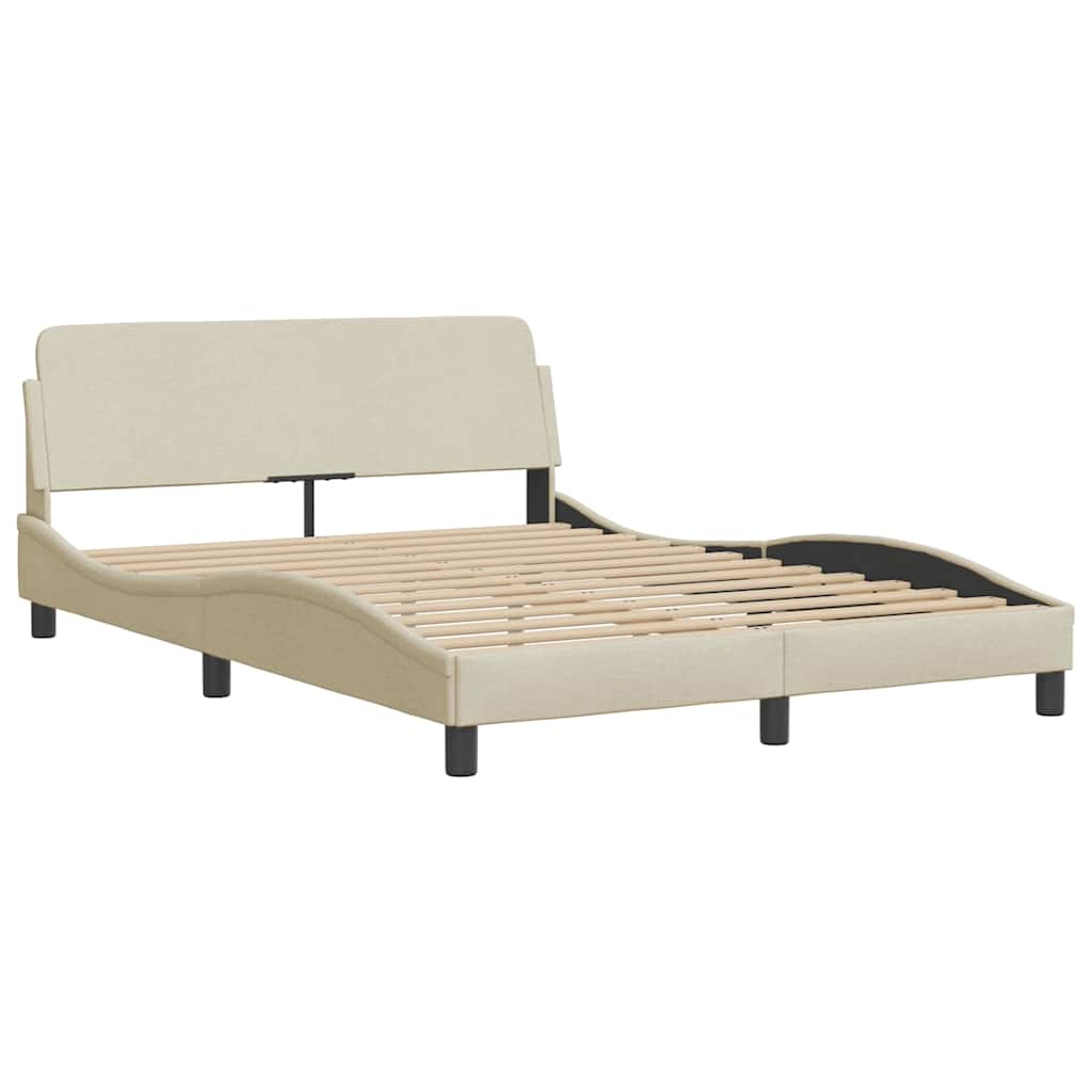 sengeramme Dover 140x190 cm stof cremefarvet