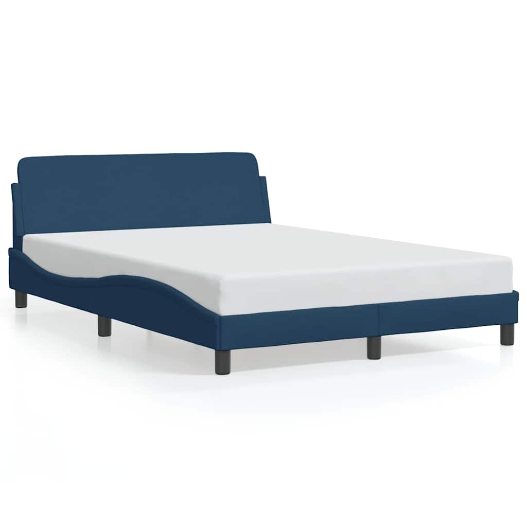 sengeramme med sengegavl Dover Blå 140x190 cm Stof