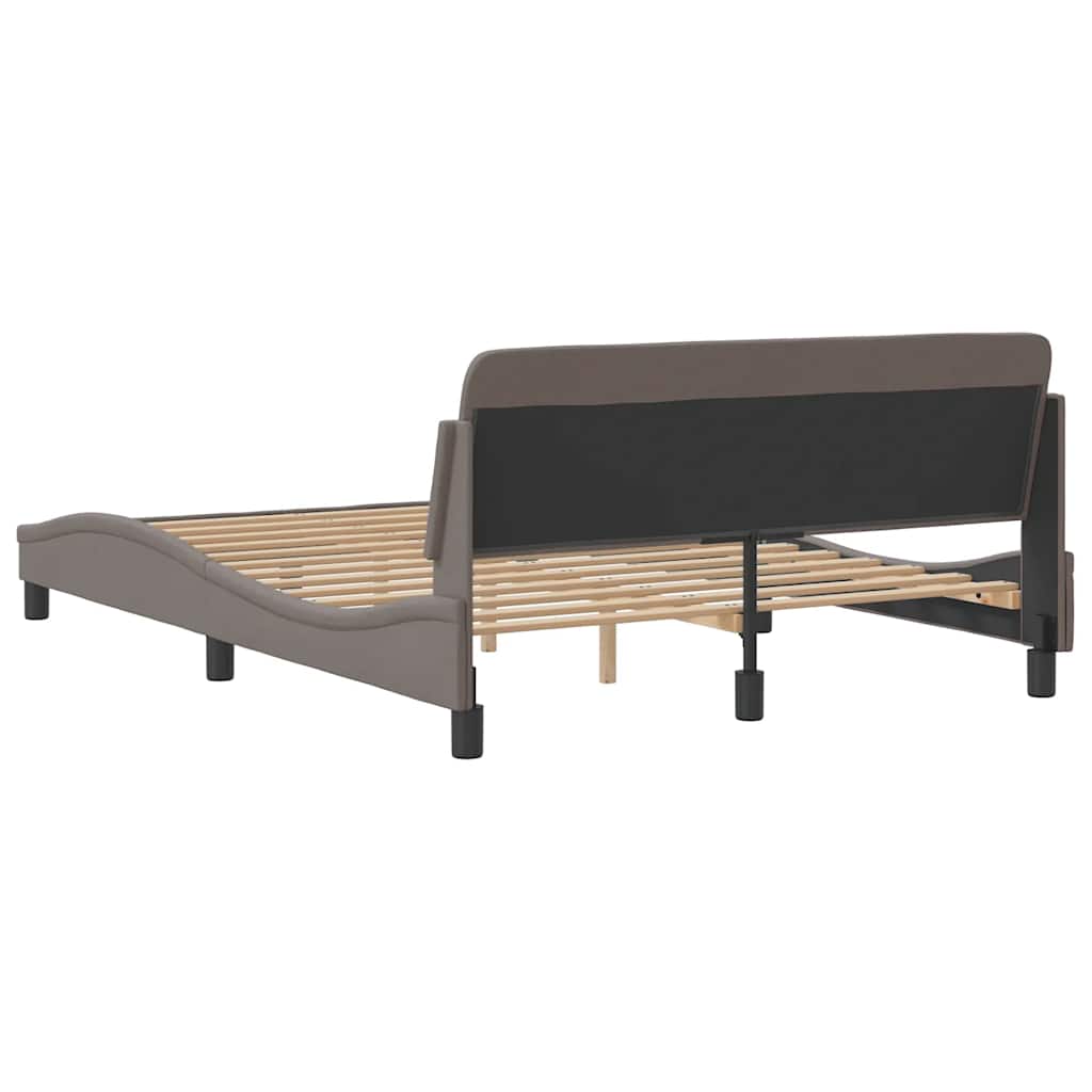 sengeramme Dover 140x200 cm stof gråbrun