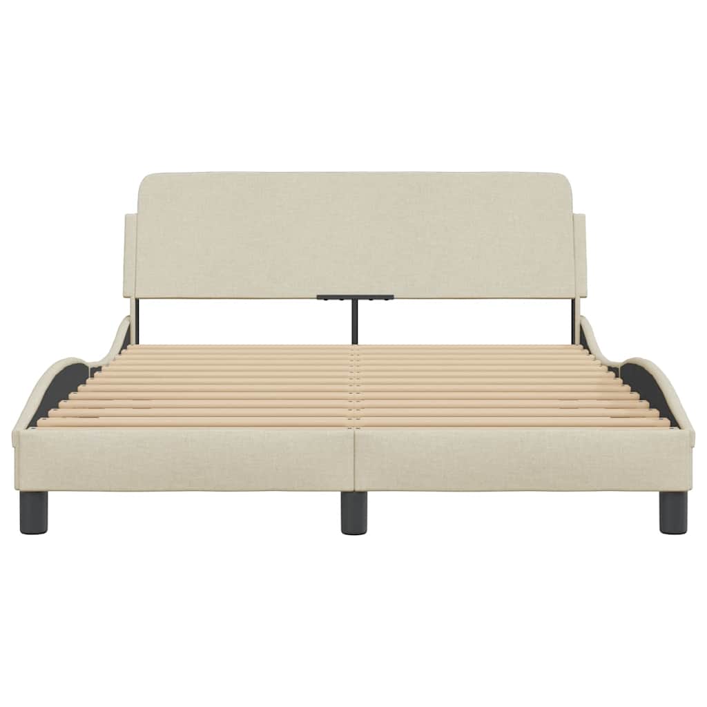 sengeramme Dover 140x200 cm stof cremefarvet