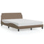 sengeramme Dover 140x200 cm kunstlæder cappuccinofarvet
