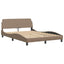 sengeramme Dover 140x200 cm kunstlæder cappuccinofarvet