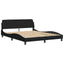 sengeramme Dover 160x200 cm stof sort