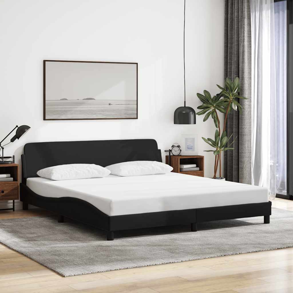 sengeramme Dover 160x200 cm stof sort