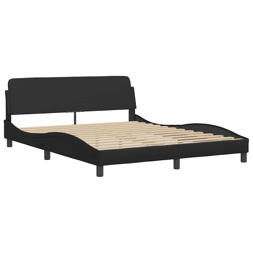 sengeramme Dover 160x200 cm kunstlæder sort