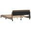 sengeramme Dover 160x200 cm kunstlæder cappuccinofarvet