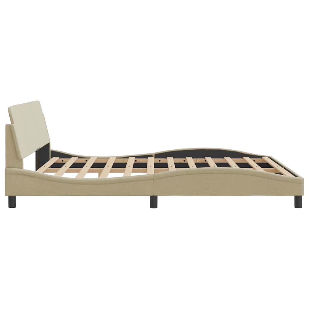 sengeramme Dover 180x200 cm stof cremefarvet