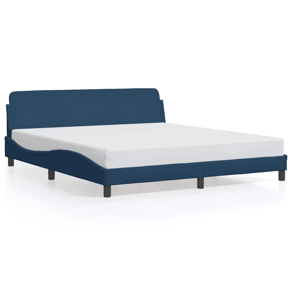 sengeramme med sengegavl Dover Blå 180x200 cm Stof