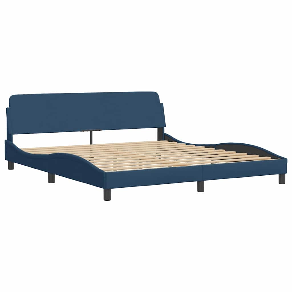 sengeramme med sengegavl Dover Blå 180x200 cm Stof