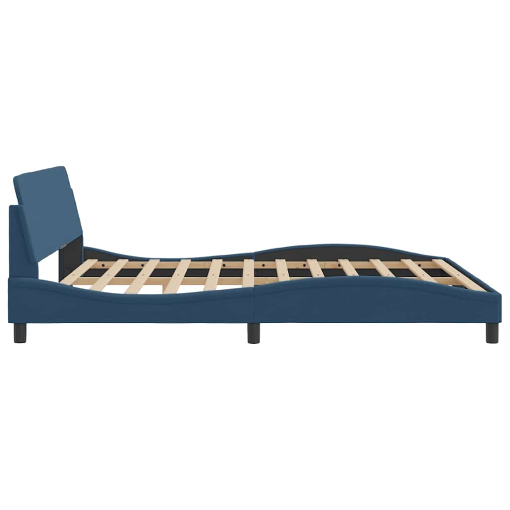 sengeramme med sengegavl Dover Blå 180x200 cm Stof