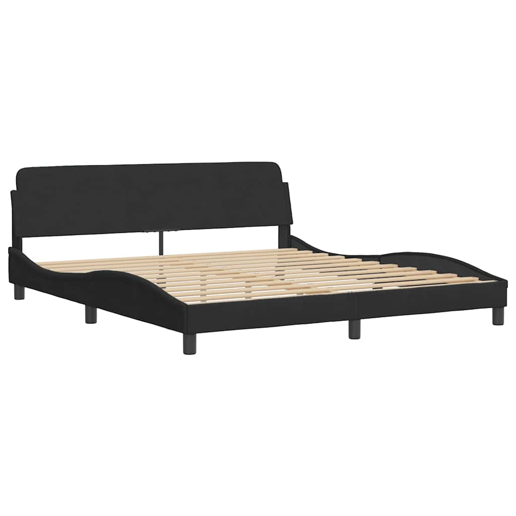 sengeramme Dover Sort 180x200 cm Fløjl