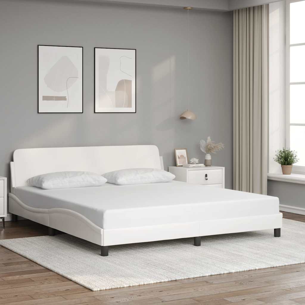 sengeramme Dover 180x200 cm kunstlæder hvid
