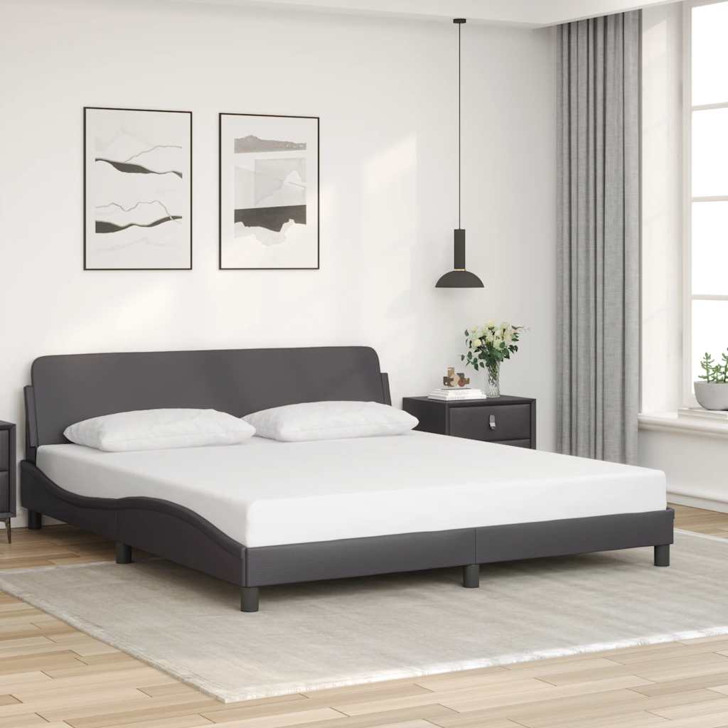 sengeramme Dover 180x200 cm kunstlæder grå