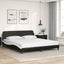 sengeramme Dover 180x200 cm kunstlæder sort og hvid