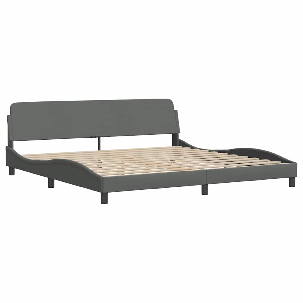 sengeramme Dover 200x200 cm stof mørkegrå