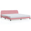 sengeramme Dover 200x200 cm fløjl pink