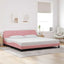 sengeramme Dover 200x200 cm fløjl pink
