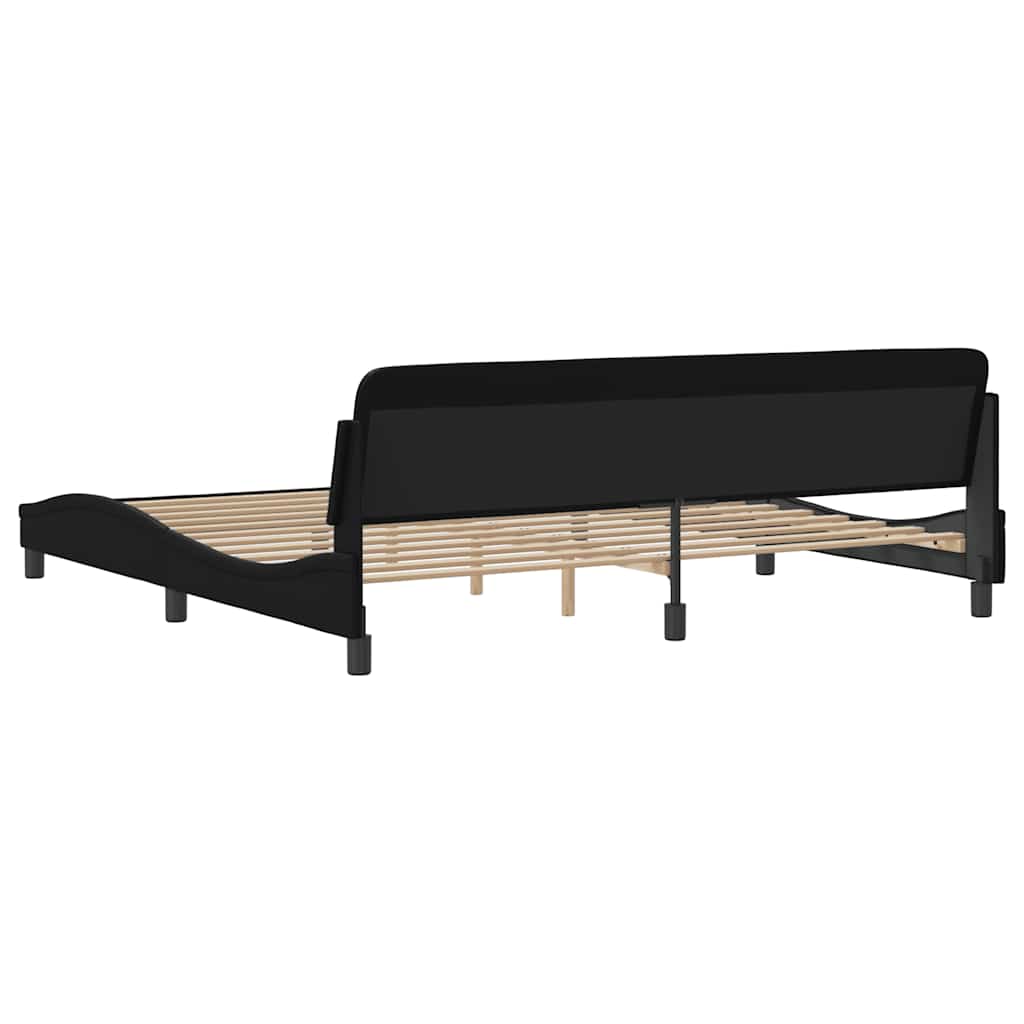 sengeramme Dover 200x200 cm kunstlæder sort