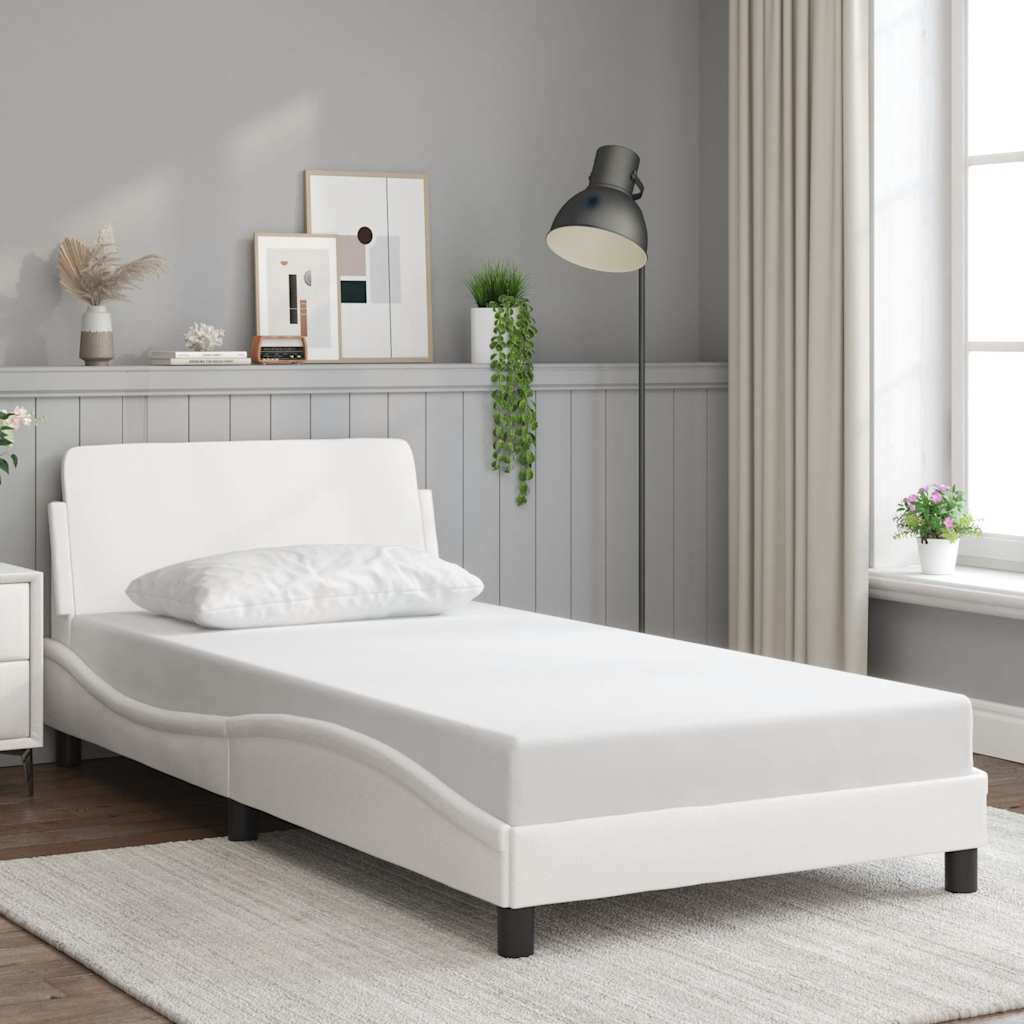 sengeramme Dover 100x190 cm kunstlæder hvid